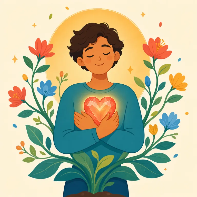 self-worth（自尊心・名詞）の覚え方イラスト — self（自己）＋ worth（価値）で「自分自身の価値＝自己価値・自尊心」と分解できる