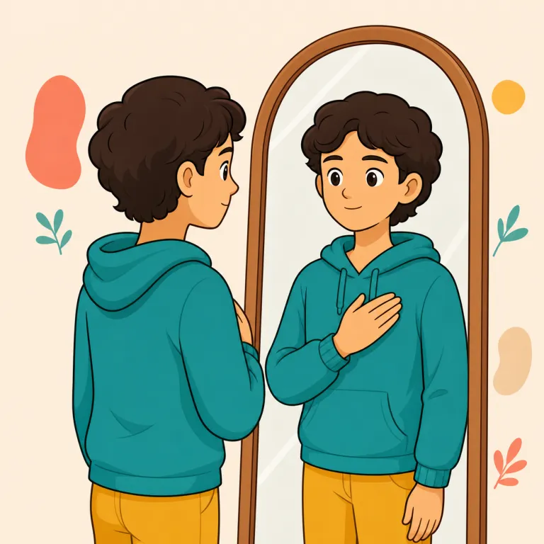 self（自分自身・名詞）の覚え方イラスト — self は「自分そのもの」を表す核語として覚えると広がりやすい