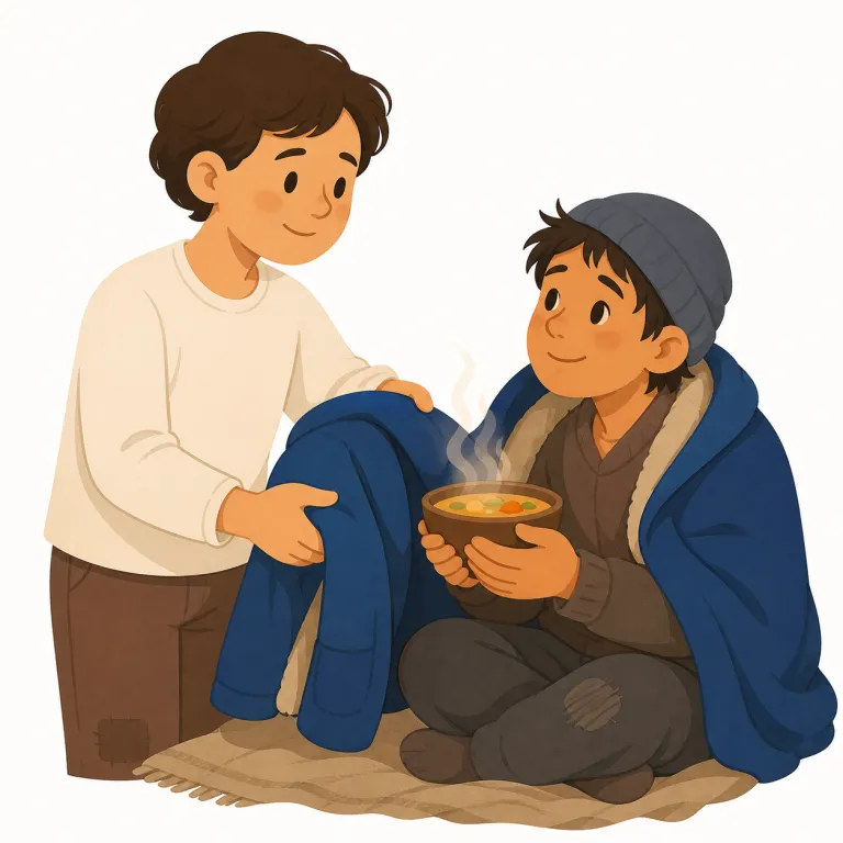 selflessness（無私無欲・名詞）の覚え方イラスト — このエントリの selflessness は、利他主義という考え方そのものではなく、私欲や自己中心性が薄く、自分の得を求めない人柄を表す「無私無欲」として覚えます