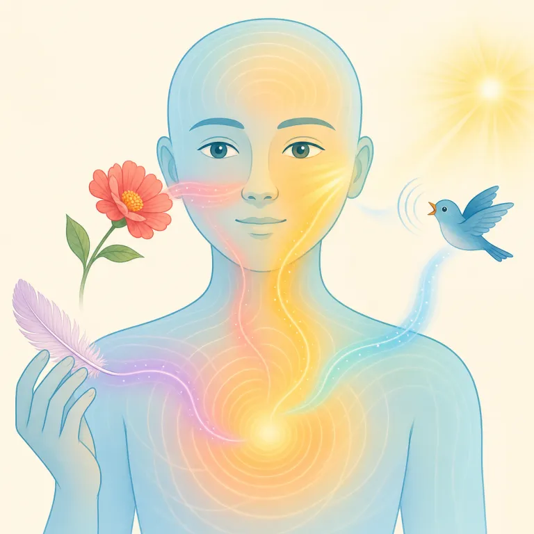 sentience（感覚・名詞）の覚え方イラスト — まず `sense`（感覚・感じ取る）を土台にすると覚えやすいです