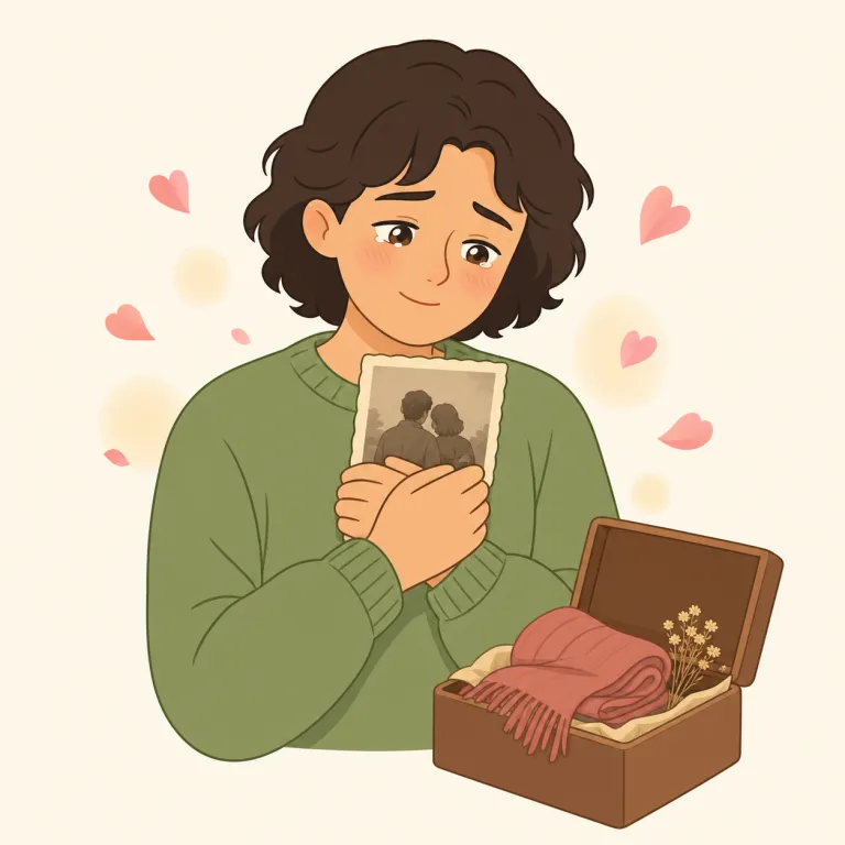 sentimentally（感傷的に・副詞）の覚え方イラスト — このエントリでは sentimentally を「感傷的に」と覚えます