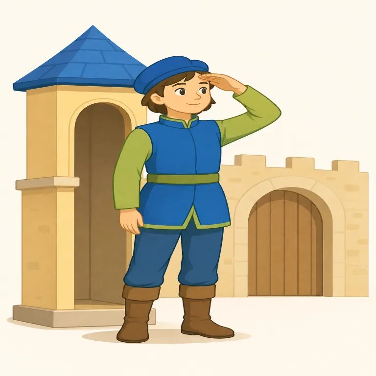 sentry（見張り番・名詞）の覚え方イラスト — guard を知っていれば覚えやすい語です