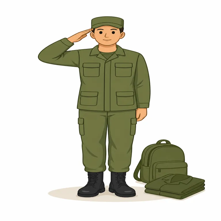 serviceman（軍人・名詞）の覚え方イラスト — service は「サービス」だけでなく「勤務・役目」の意味でもよく使います