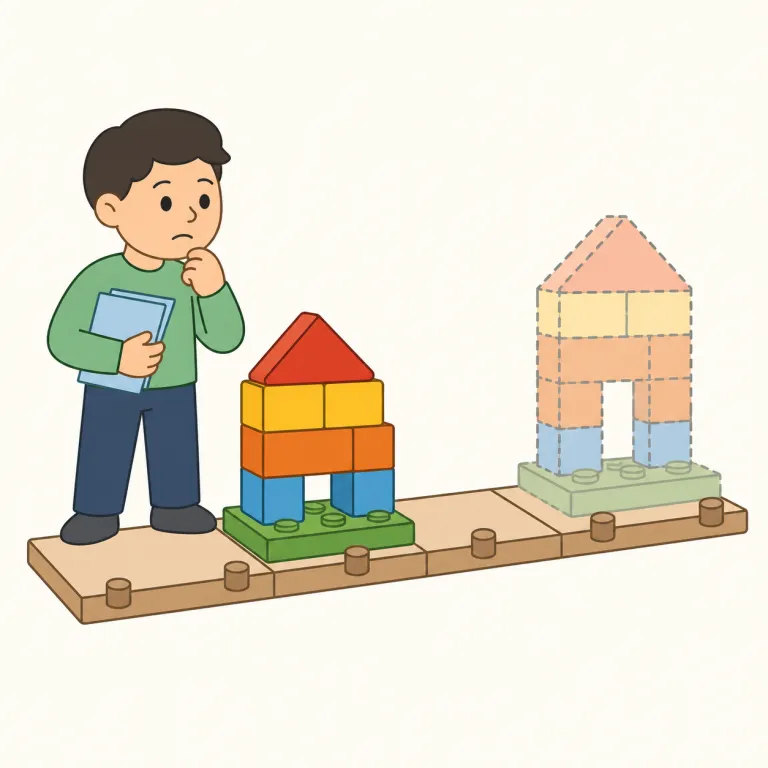set back（遅らせる・句動詞）の覚え方イラスト — set は「置く」という基本動作の広い語で、set back は back が付いて「後ろに置く」と考えると、進行中のものを一段後退させる感覚で覚えやすいです