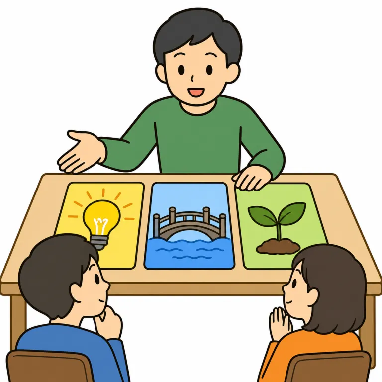 set out（提示する・phrasal_verb）の覚え方イラスト