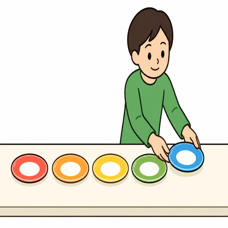 set out（並べる・phrasal_verb）の覚え方イラスト