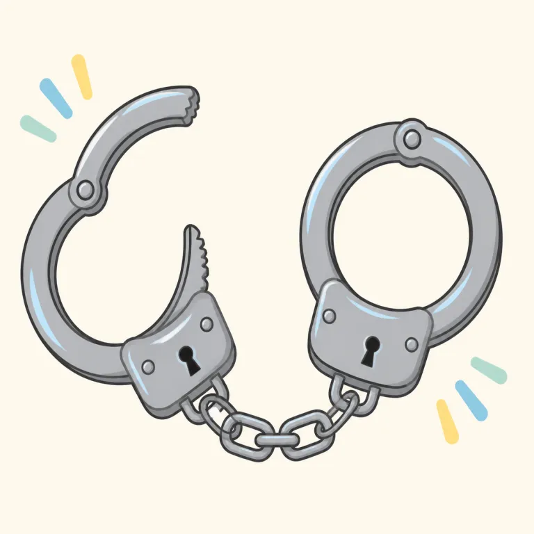 shackle（手かせ・足かせ、拘束具・名詞）の覚え方イラスト — shackle はまず shackles と複数形で固めて覚えると残りやすい語です