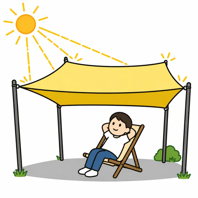 shading（日よけ・noun）の覚え方イラスト