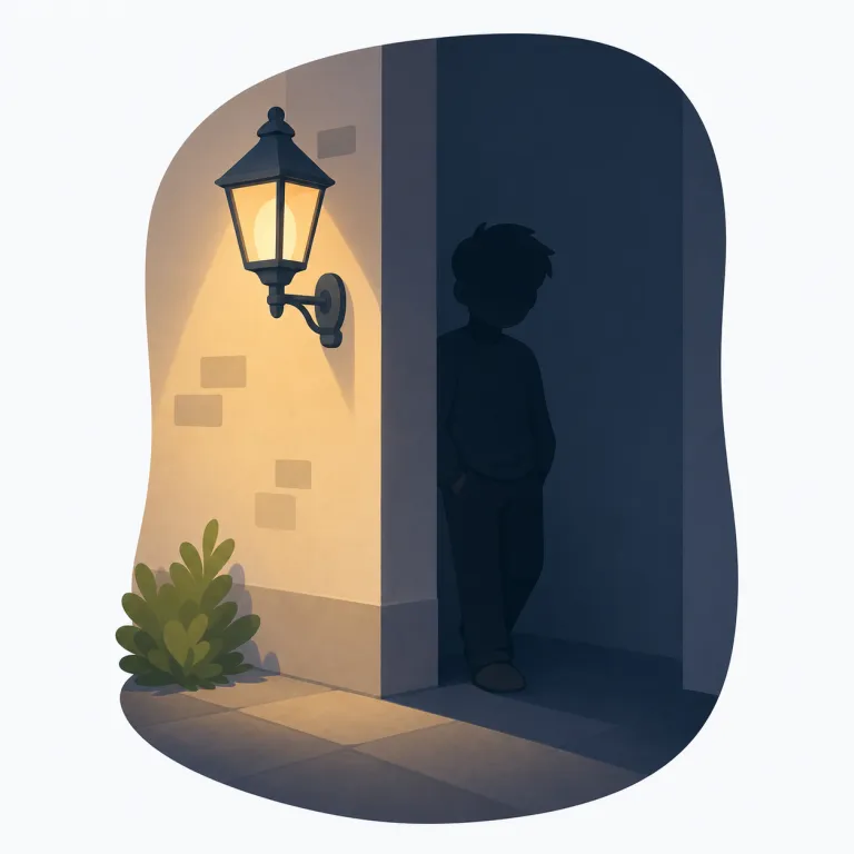 shadowy（薄暗い、怪しい、謎めいた・形容詞）の覚え方イラスト — まず簡単な名詞 shadow「影」が見えれば覚えやすいです