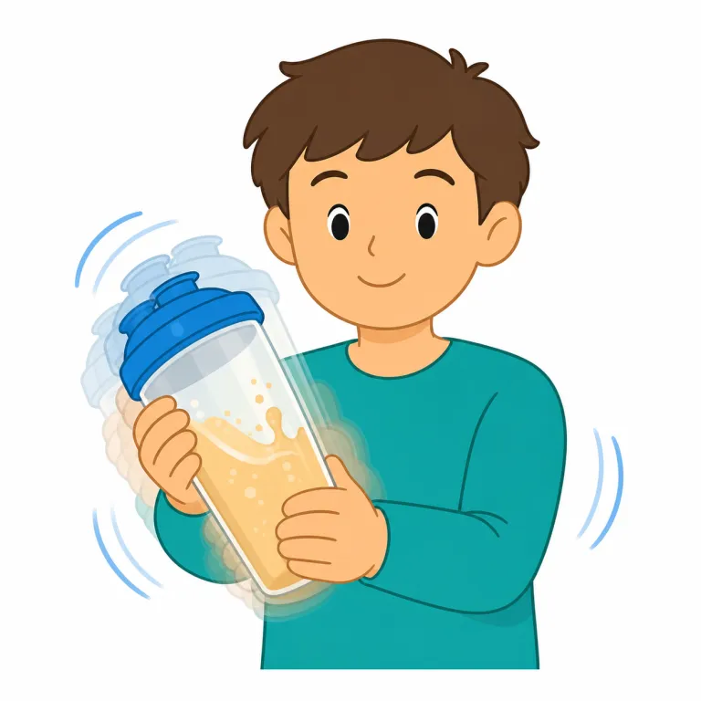shake（振る・動詞）の覚え方イラスト — 覚える核は「細かく何度も揺らす／揺れる」