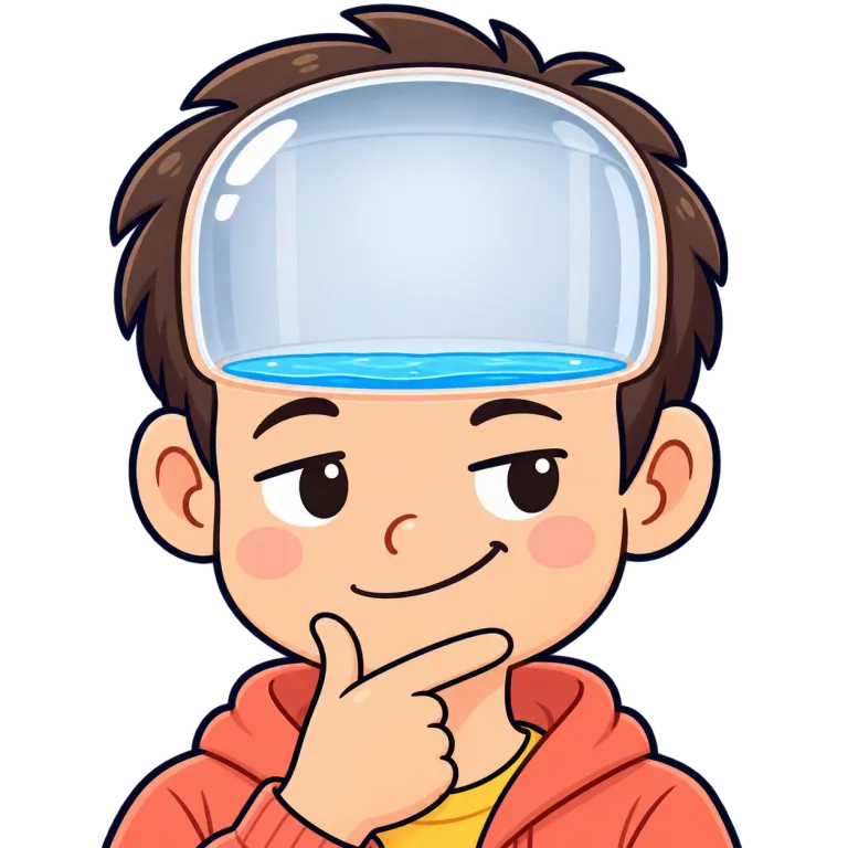 shallow（浅薄な・adjective）の覚え方イラスト