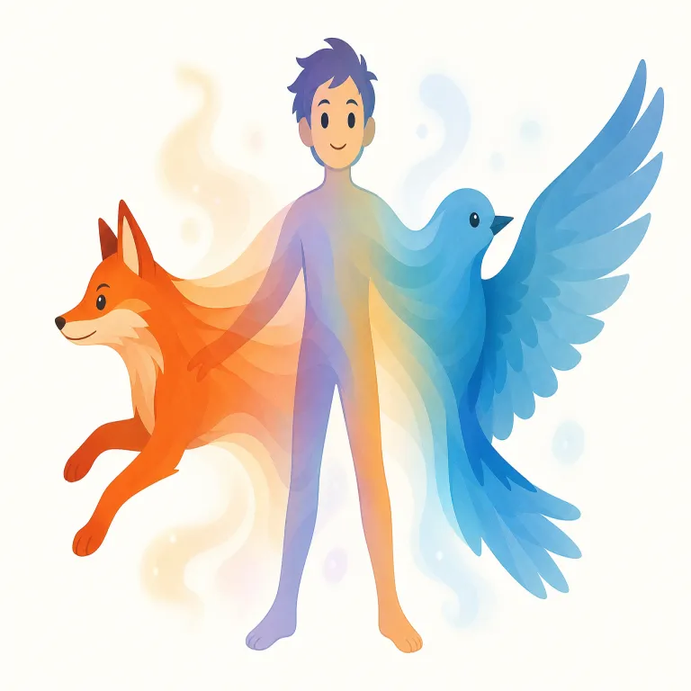 shapeshifter（姿を変える者・名詞）の覚え方イラスト — shape が「形」、shift が「切り替える・移す」と分かると、shapeshifter は『形を切り替えるもの』で一気に覚えやすいです