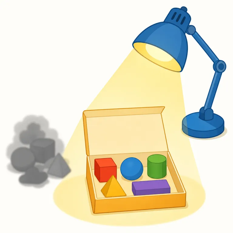 shed light on（明らかにする・イディオム）の覚え方イラスト — light が「光」なので、まずは「話題に光を当てて見えやすくする」場面で覚えると定着しやすい表現です