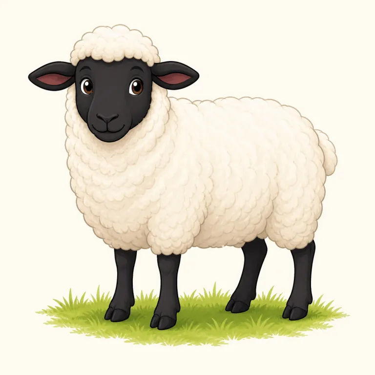 sheep（羊・名詞）の覚え方イラスト — sheep はまず農場の基本セットで覚えると定着しやすいです