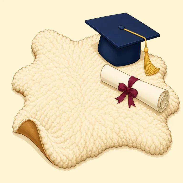 sheepskin（羊皮・名詞）の覚え方イラスト — sheepskin は sheep「羊」と skin「皮」が合わさった名詞で、羊の皮、またはそれをなめした革を指します