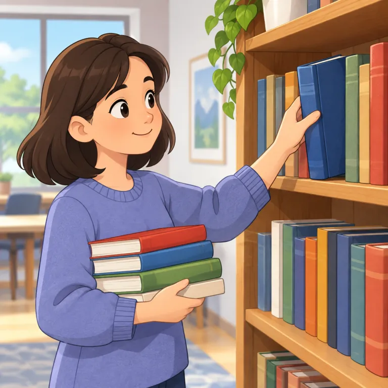shelve（棚に置く・verb）の覚え方イラスト
