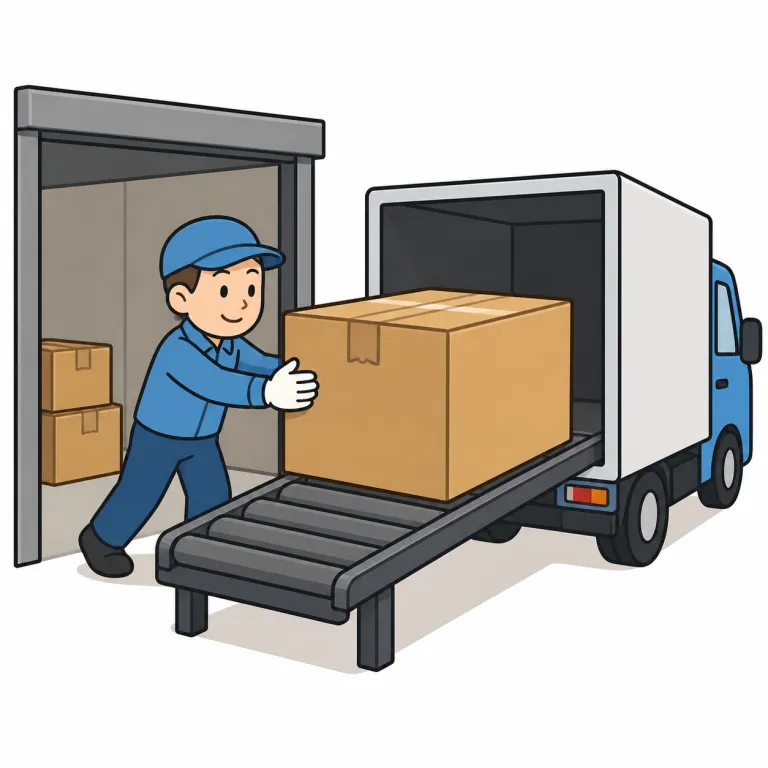 shipping（発送、出荷・noun）の覚え方イラスト