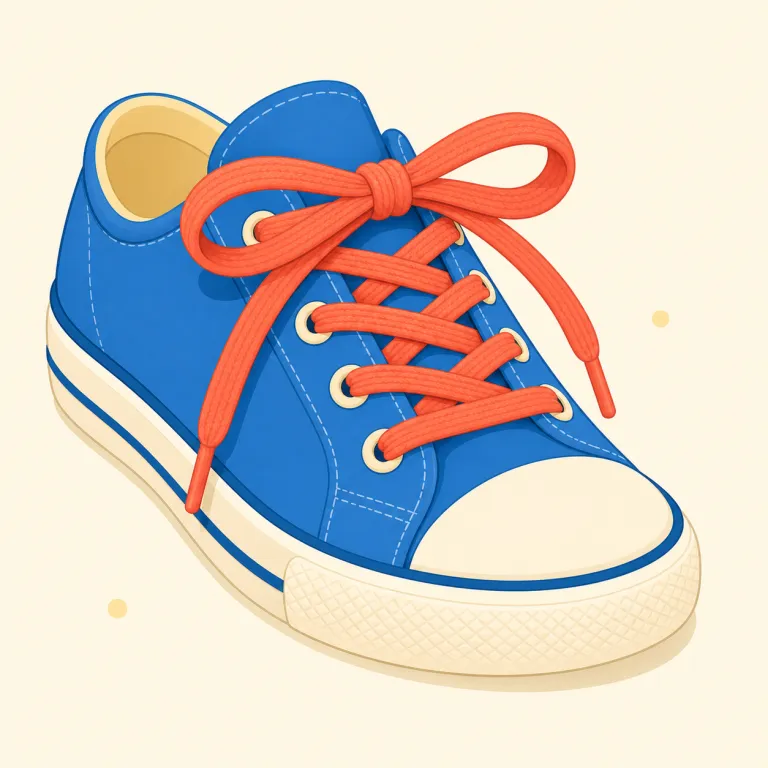 shoestring（靴ひも・名詞）の覚え方イラスト — shoe は「靴」、string は「ひも」と覚えましょう