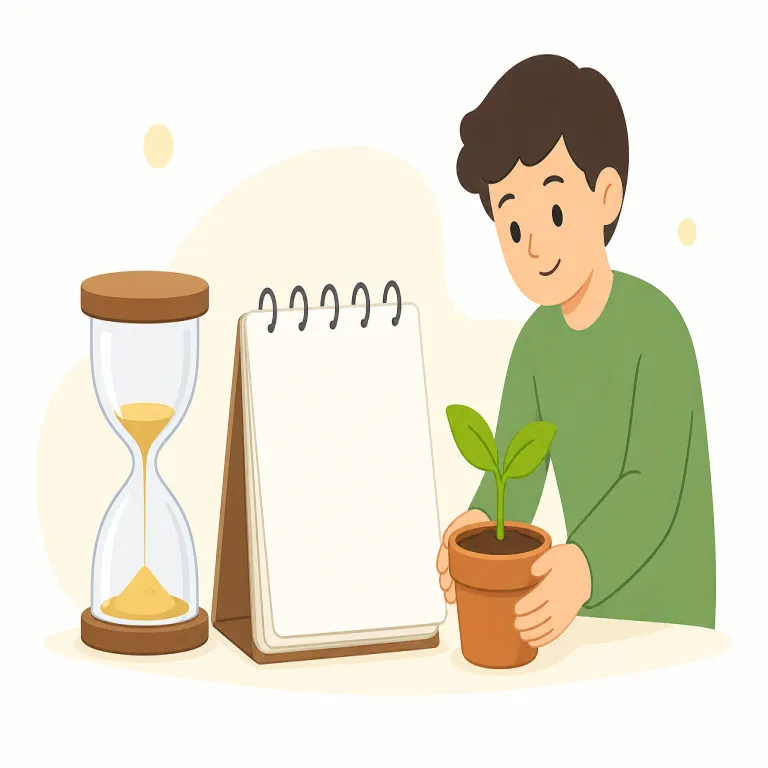 short-term（短期的・形容詞）の覚え方イラスト — まず long-term と対で覚えるのが最短です