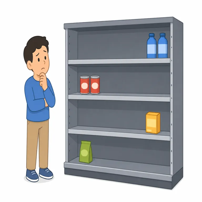 shortage（不足・名詞）の覚え方イラスト — short を知っていれば、「必要量に対して short な状態」を名詞化した語だと捉えると覚えやすいです