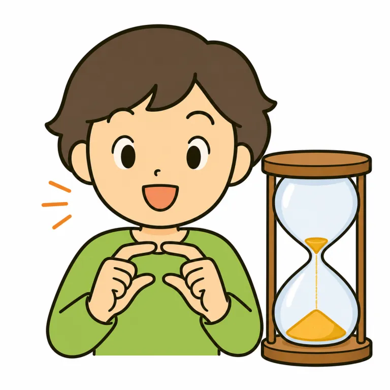 shortly（まもなく、すぐに；手短に・adverb）の覚え方イラスト