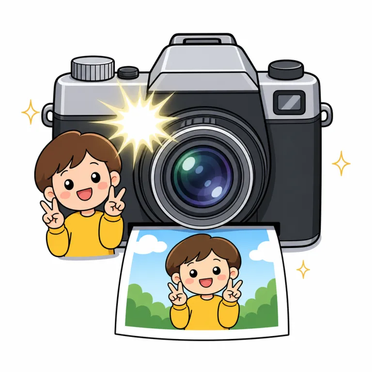 shot（写真、撮影・noun）の覚え方イラスト