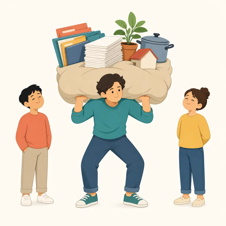 shouldering（責任や重荷を背負う・動詞）の覚え方イラスト — まず簡単な shoulder「肩」を思い出すと入ります