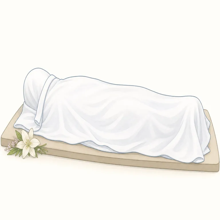 shroud（覆い、包み布・名詞）の覚え方イラスト — shroud の名詞は「ただのカバー」ではなく、中身をすっぽり包んで輪郭まで消す一枚の覆いを思い浮かべます