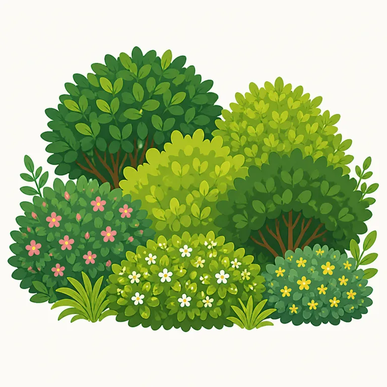 shrubbery（植え込み・名詞）の覚え方イラスト — shrub を知っていればかなり楽です