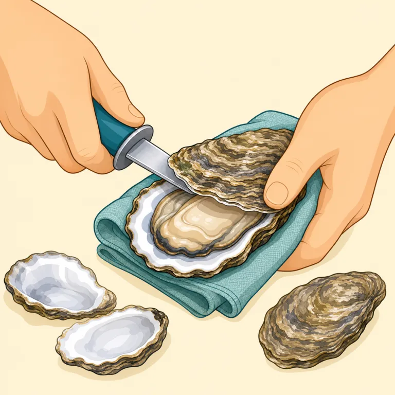 shucking（殻むき作業・名詞）の覚え方イラスト — まず -ing が付いているので「作業・工程」の名詞だと押さえる