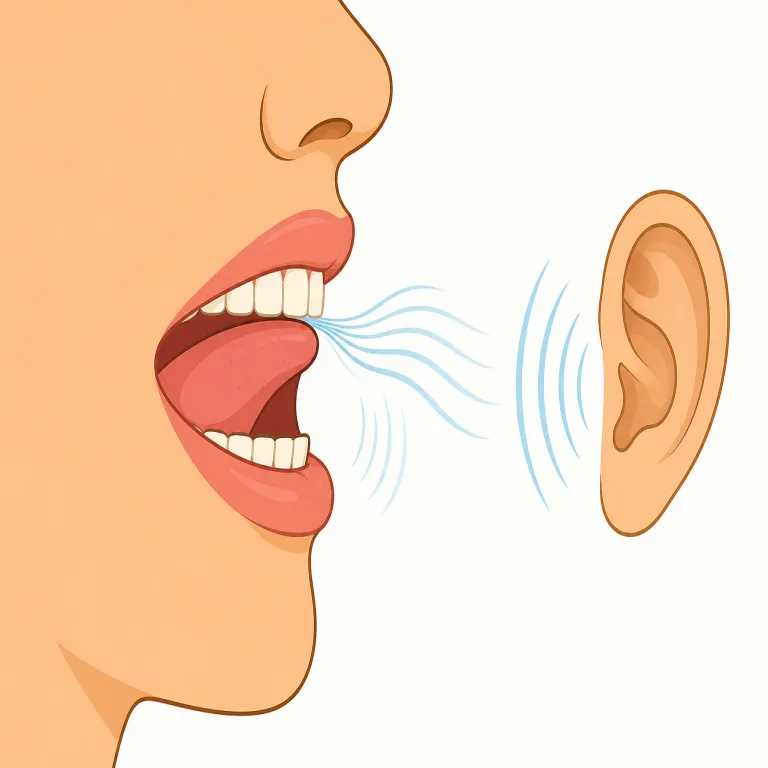 sibilant（シューという音の・形容詞）の覚え方イラスト — silent と一字違いですが、sibilant は「黙る」ではなく、耳に残る細い摩擦の響きです