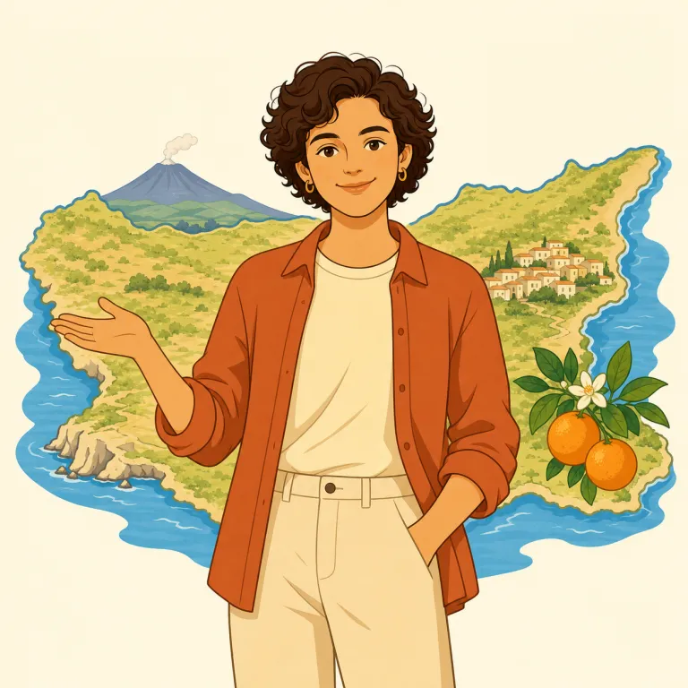 Sicilian（シチリアの・形容詞）の覚え方イラスト — Sicilian は Sicily「シチリア」に地域形容詞を作る -ian が付いた語です