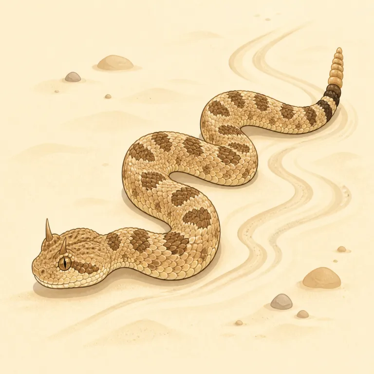 sidewinder（サイドワインダー・名詞）の覚え方イラスト — side + winder と見て、まず side=「横」を固定し、winder は wind / unwind に出る「ねじれる・くねる動き」を連想すると覚えやすいです