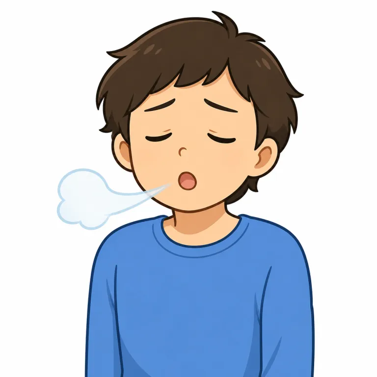 sigh（ため息・noun）の覚え方イラスト