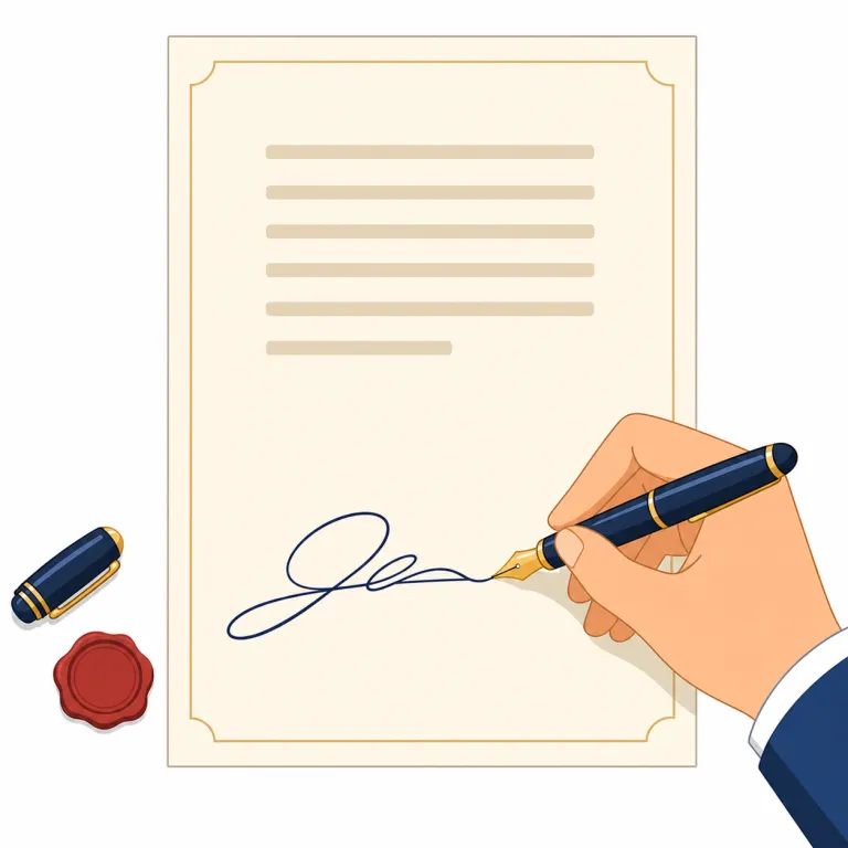 signature（署名・名詞）の覚え方イラスト — sign を知っていれば、signature は「その人だけの sign（しるし）」と捉えると覚えやすいです