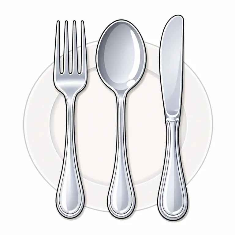 silverware（カトラリー・noun）の覚え方イラスト