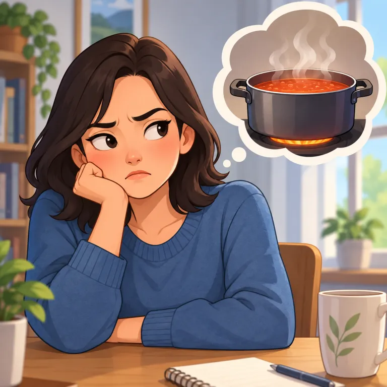 simmer（くすぶる・verb）の覚え方イラスト