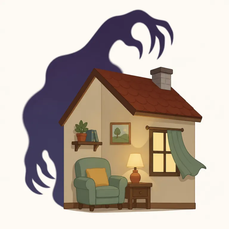 sinister（不吉な、不気味な・形容詞）の覚え方イラスト — この項目の sinister は、人物や意図が道徳的に「邪悪な」という基本義ではなく、場面や気配が「不吉な、不気味な」と感じられる用法です