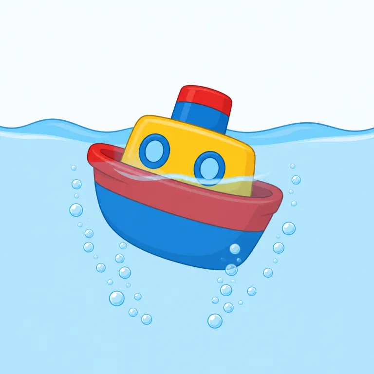 sink（沈む・動詞）の覚え方イラスト — sink は「支えを失って下へ入り込む」感覚で覚えると使い分けやすい語です