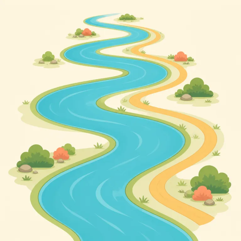 sinuous（曲がりくねった・形容詞）の覚え方イラスト — sinuous は、数学で見た sine wave のなめらかな波線を思い浮かべると定着しやすいです