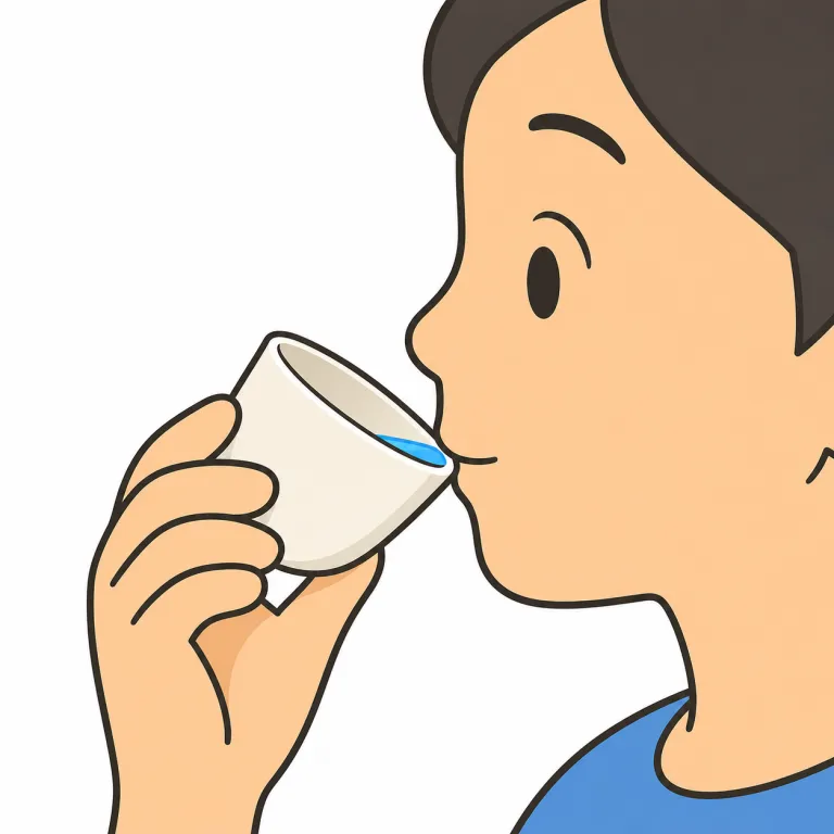 sip（ひと口・noun）の覚え方イラスト