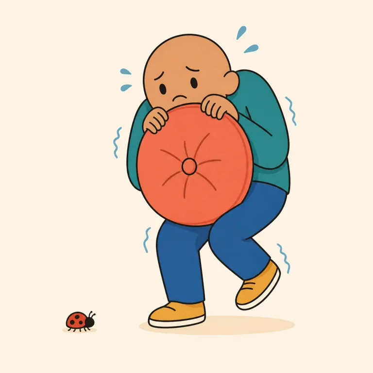 sissy（弱虫・名詞）の覚え方イラスト — sissy は weak や timid と違い、単に「弱い」ではなく、「男らしくない」と見なしてからかう古い口語の悪口だとまとめて覚えると定着しやすいです