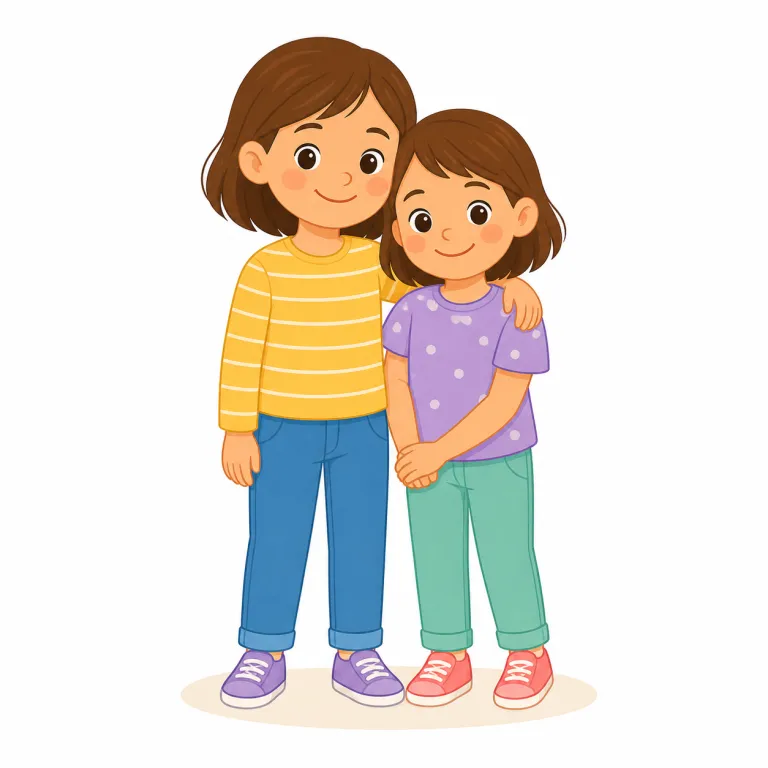 sister（姉妹・名詞）の覚え方イラスト — sister は brother と対で覚えると定着しやすい基本の親族語
