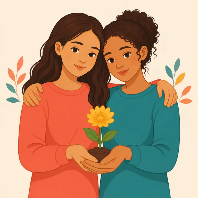 sisterhood（女性の友情・名詞）の覚え方イラスト