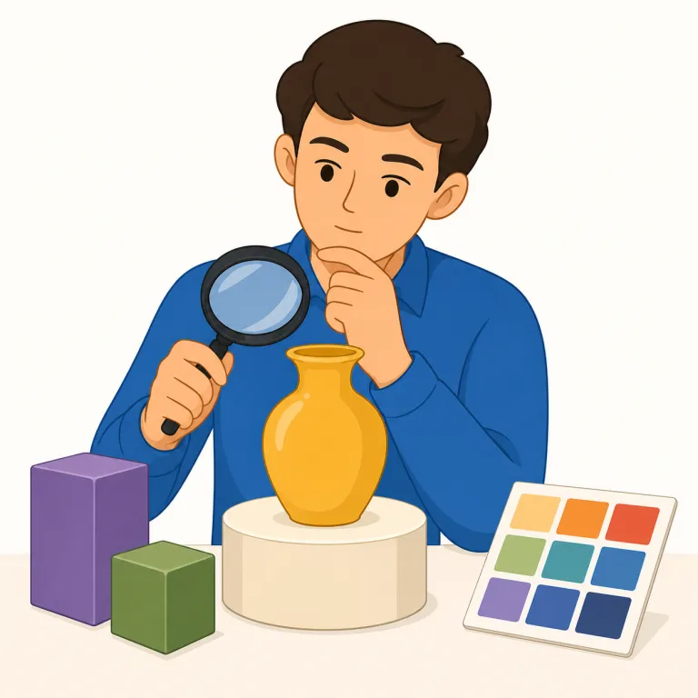size up（品定めする・句動詞）の覚え方イラスト — size は名詞の「サイズ」だけでなく、動詞では「大きさ・程度を見積もる」