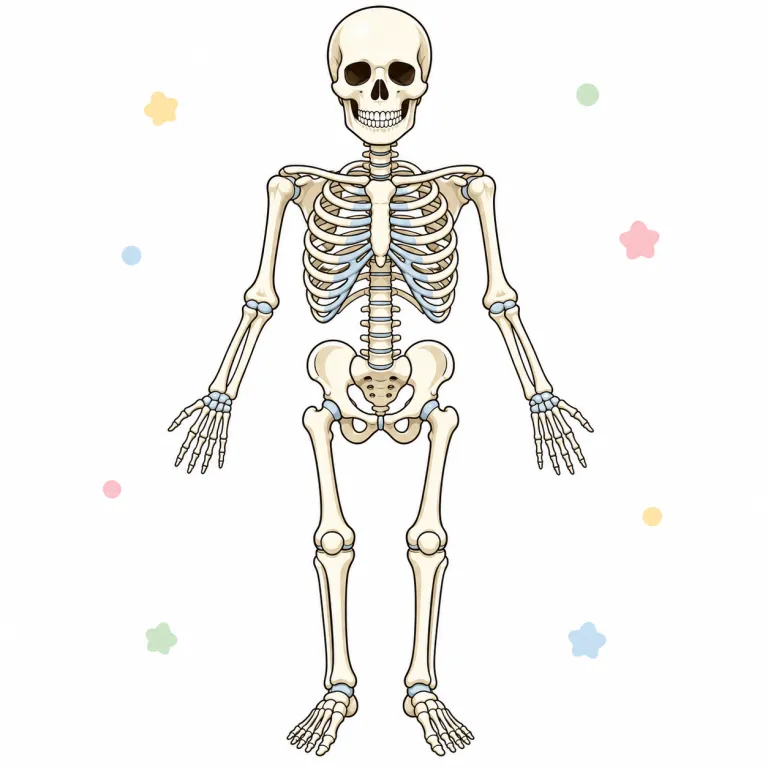 skeleton（骸骨・noun）の覚え方イラスト
