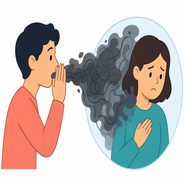 slander（誹謗中傷・名詞）の覚え方イラスト — slander は「口頭で人の評判を傷つける虚偽の悪口」と結びつけると定着しやすいです