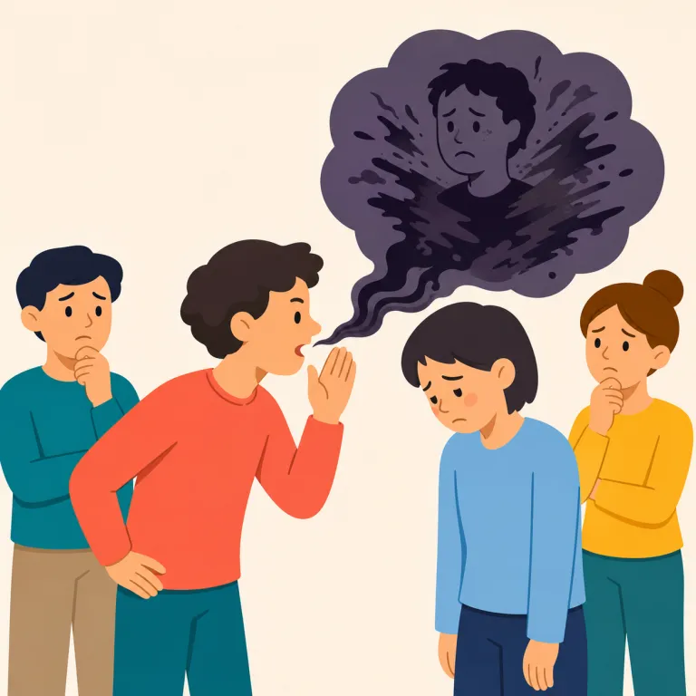 slanderous（中傷的な・形容詞）の覚え方イラスト — slander を知っていれば「中傷する／中傷」が土台