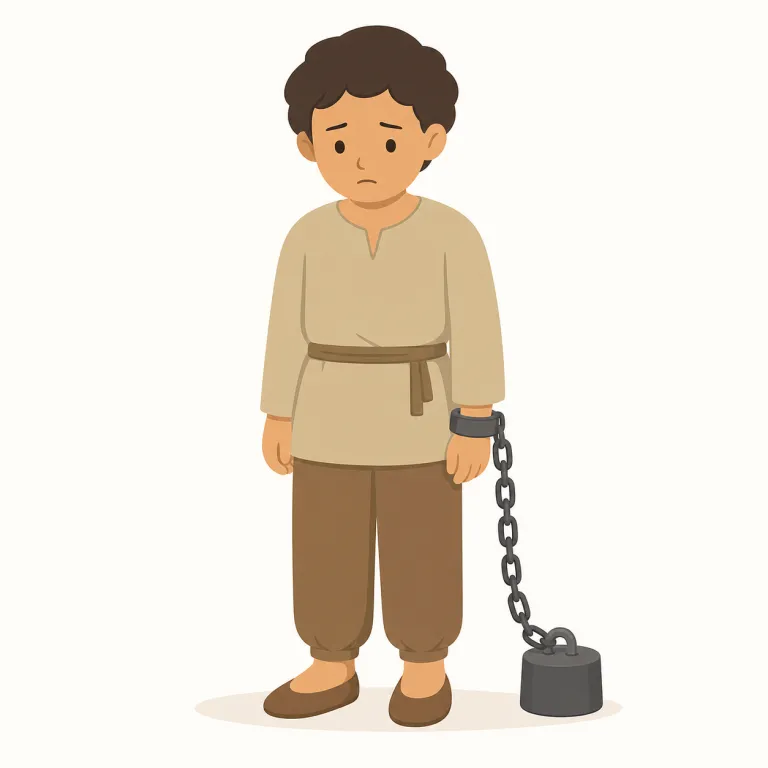 slave（奴隷・名詞）の覚え方イラスト — slave はまず enslave（奴隷にする）、slavery（奴隷制度）、slavish（奴隷のような）と同じ語幹でまとめて覚えると定着しやすい