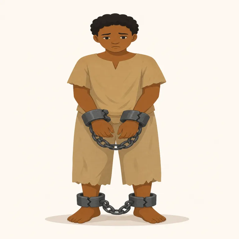 slavery（奴隷制・名詞）の覚え方イラスト — slave「奴隷」に -ery が付いた slavery は、ここでは人を所有物のように扱う社会的な仕組み「奴隷制」を指します
